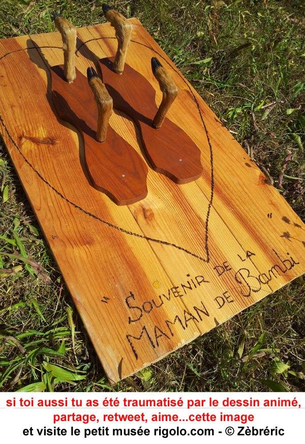 L&rsquo;objet rigolo du mardi 18 septembre : souvenir de la maman de Bambi