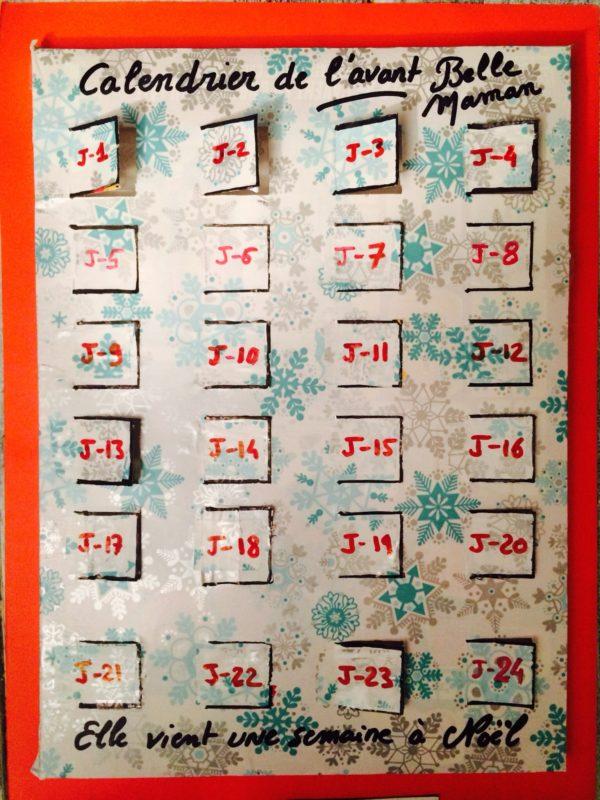« Calendrier de l’AVANT Belle Maman – elle vient une semaine à Noël » objet rigolo du dimanche *223