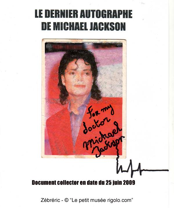 « Autographe collector de MJ » objet rigolo du dimanche N*467 #petitmuséerigolo de #zèbréric #michaeljackson #movie