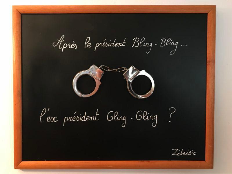 «Gling Gling » ! Objet rigolo du dimanche – pièce N*237 du #petitmuséerigolo de #zèbréric #procès #Sarkozy #condamnation