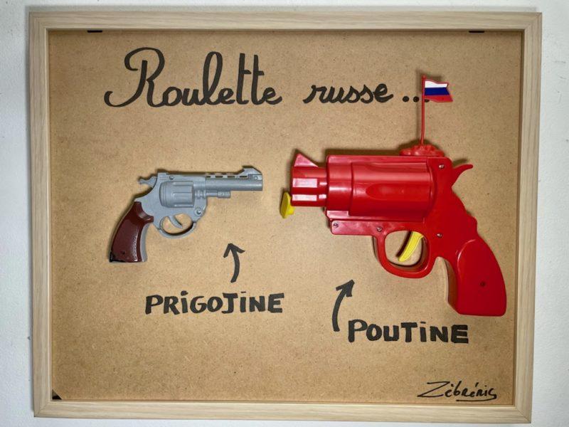 « Roulette russe » objet N*404 Le Petit Musée Rigolo de Zèbréric #russie #russia #Poutine #Prigojine #ROULETTE #RouletteRusse
