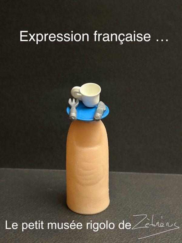 « Expression française mise en objet » Objet N*414 du #petitmuséerigolo de #zèbréric #nourriture #humour #objetsinsolites