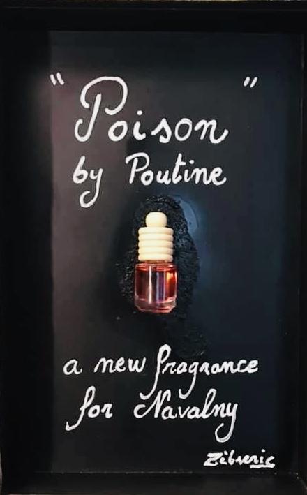 Hommage – les autres ne gagneront pas – « Poison by Poutine- a new fragrance for Navalny » objet du dimanche fait en 2021 – pièce N*356 du #petitmuséerigolo de #zèbréric #peace #Navalny #RIP