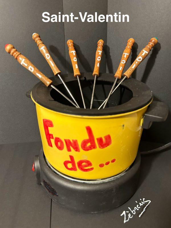 « Saint-Valentin – fondu de …» objet N*441 du #petitmuséerigolo de #zèbréric bon retour ma belle ! #SaintValentin #amour