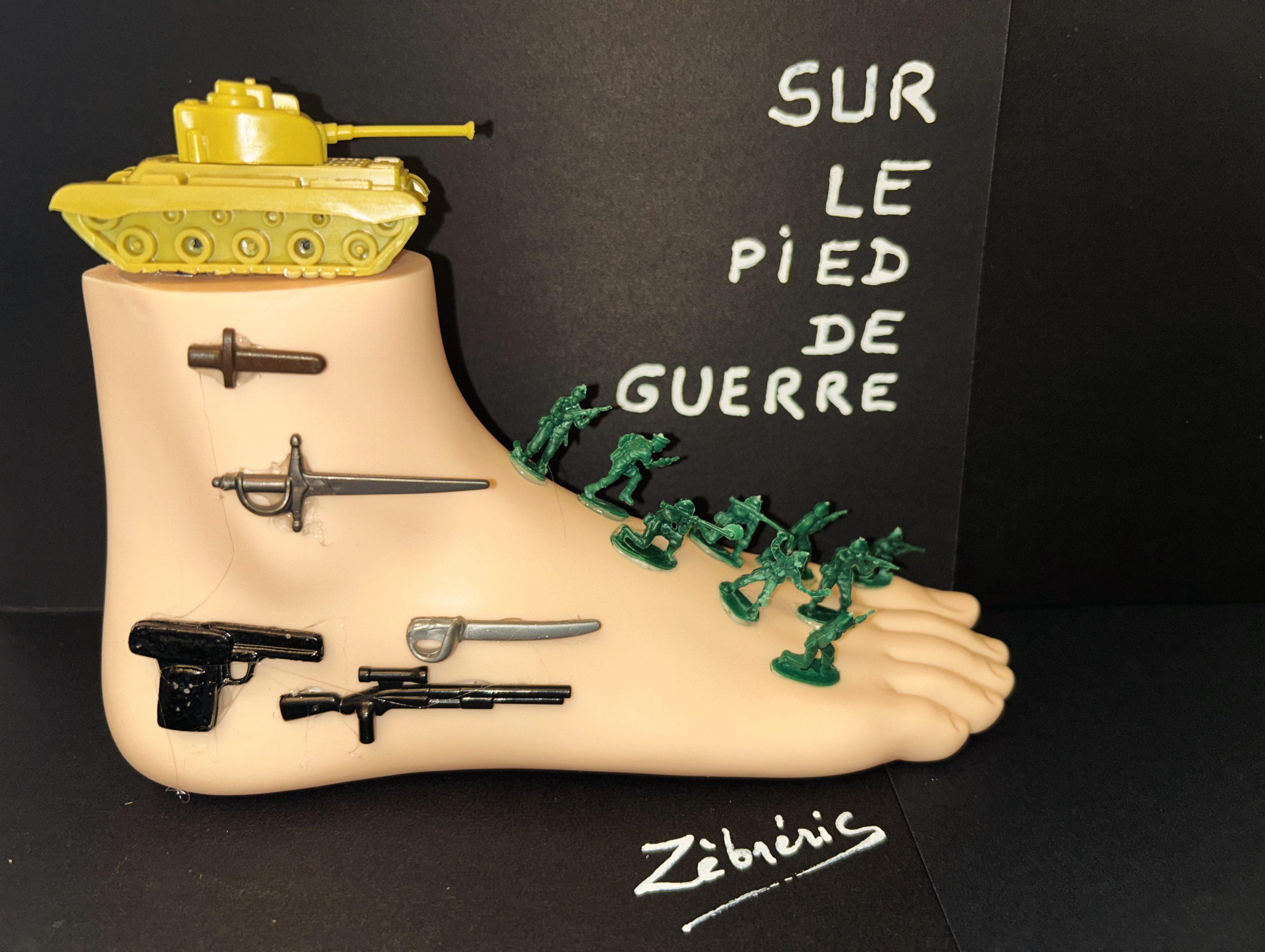 «Sur le pied de guerre » objet du dimanche N*446 du #petitmuséerigolo de #zèbréric #conflits #guerre #paix